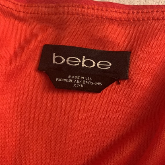 BEBE Red Halter Dress XS with Gold choker finish - Picture 7 of 7